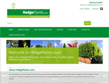 Tablet Screenshot of hedgeplants.com